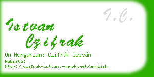 istvan czifrak business card