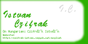 istvan czifrak business card